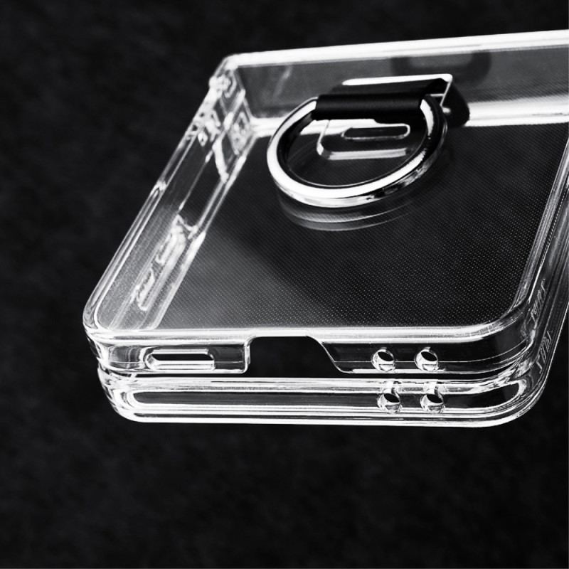 Coque Samsung Galaxy Z Flip 7 Transparente avec Anneau-Support