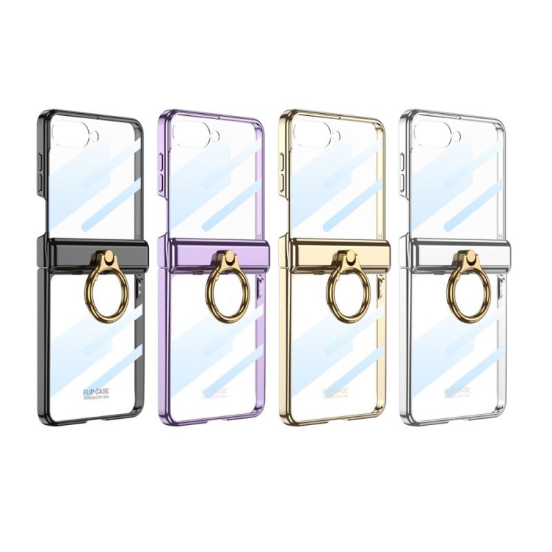 Coque Samsung Galaxy Z Flip 7 Transparente avecSupport et Protection Magnétique GKK