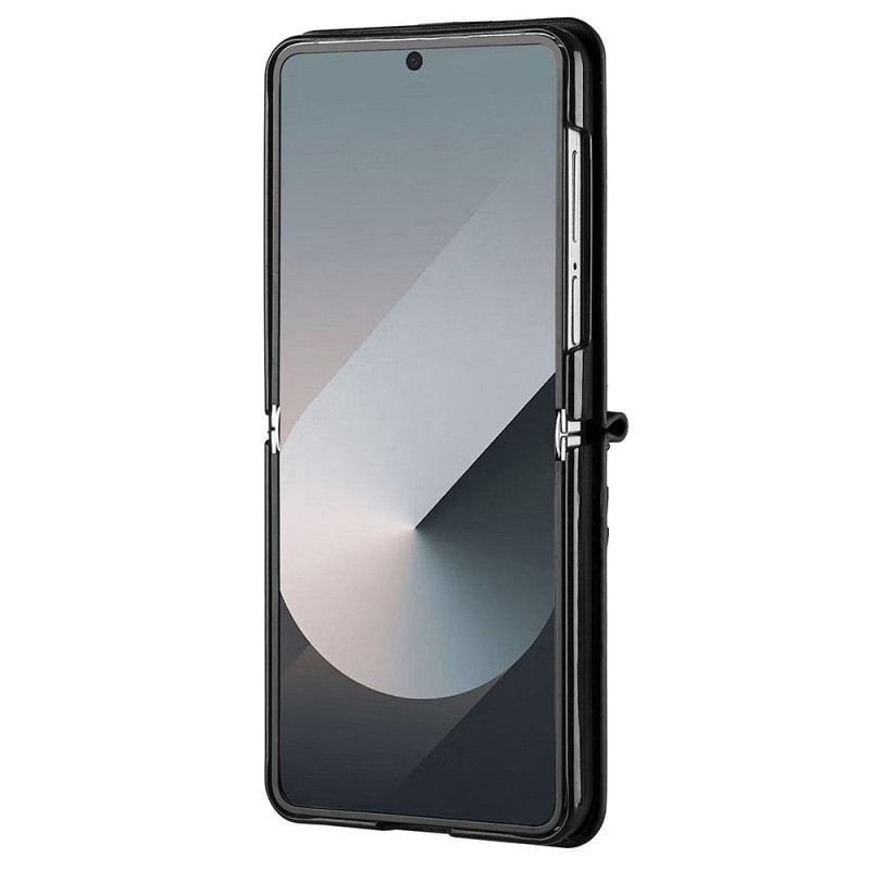 Étui Samsung Galaxy Z Flip 7 5G Style Cuir Porte-Cartes et Bandoulière