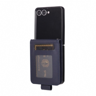 Étui Samsung Galaxy Z Flip 7 Porte-Cartes en Simili Cuir