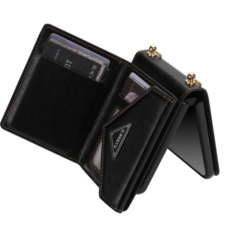 Étui Samsung Galaxy Z Flip 7 Portefeuille à Bandoulière N.BEKUS