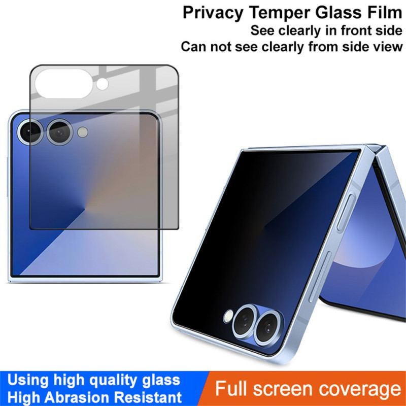 Protection en Verre Trempé Anti-Espion pour Écran Arrière Samsung Galaxy Z Flip 7
