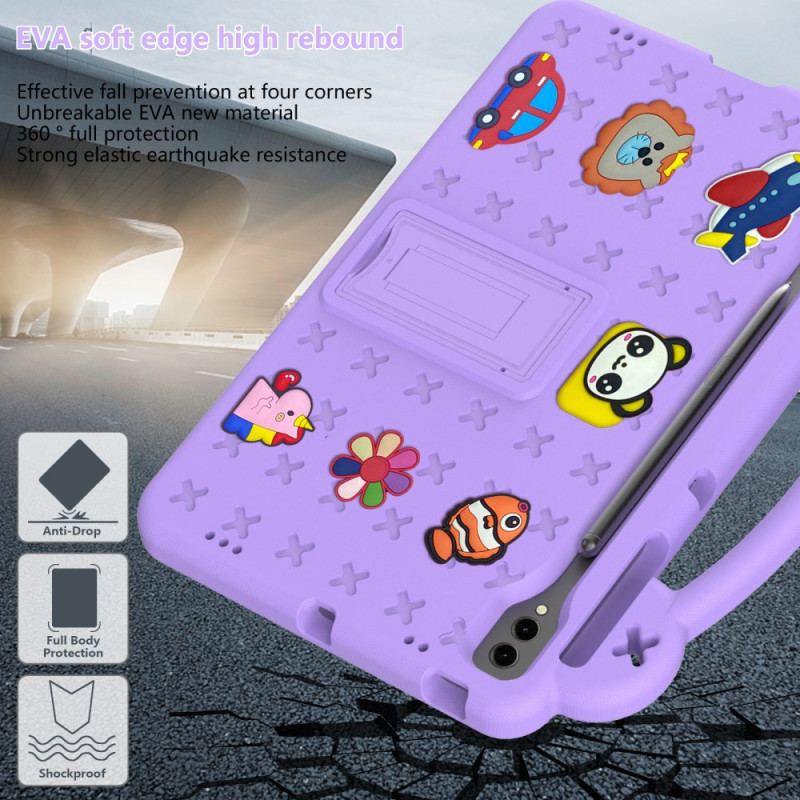 Coque Samsung Galaxy Tab S10 Plus / S9 FE Plus / S9 Plus EVA Animaux Animés