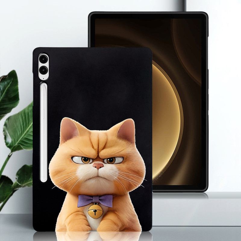 Coque Samsung Galaxy Tab S10 Plus / S9 FE Plus / S9 Plus Porte-Stylet Angry Cat