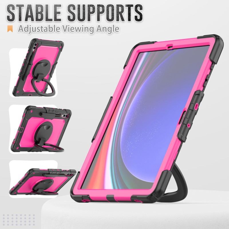 Coque Samsung Galaxy Tab S10 Plus / S9 Plus Protection Ultra Résistante avec Porte-Stylet et Bandoulière