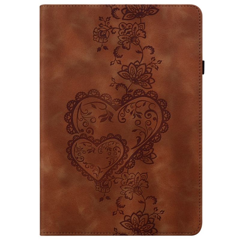 Étui Samsung Galaxy Tab S10 Plus / S9 FE Plus / S9 Plus Effet Daim Coeurs