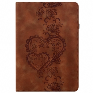 Étui Samsung Galaxy Tab S10 Plus / S9 FE Plus / S9 Plus Effet Daim Coeurs
