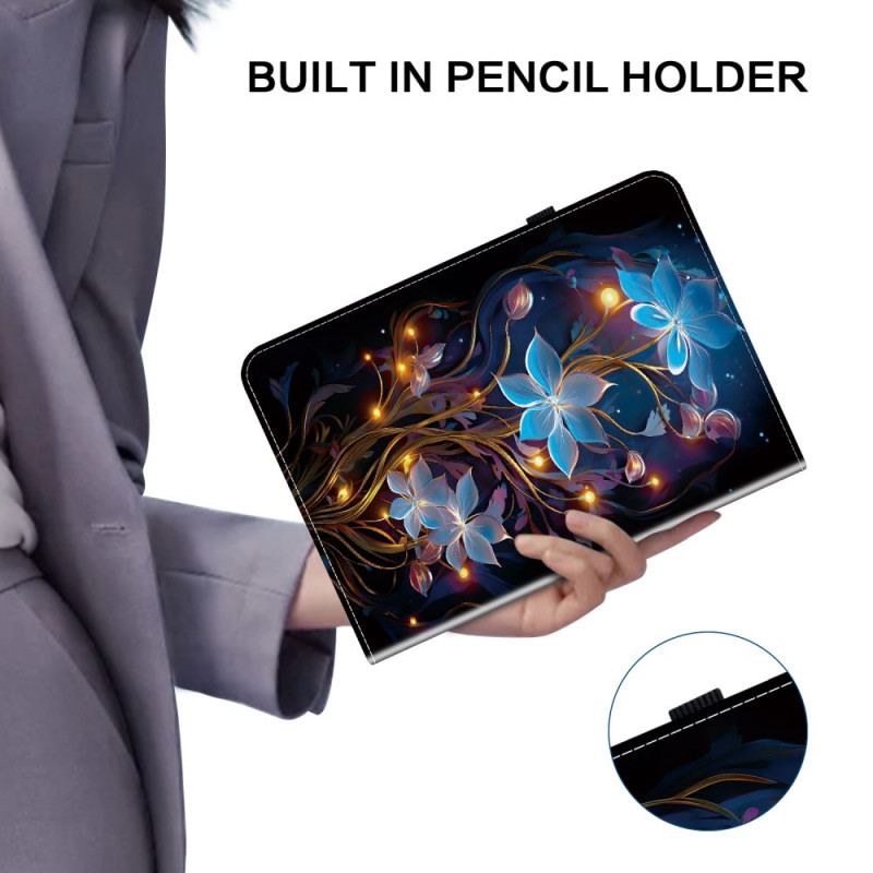 Étui Samsung Galaxy Tab S10 Plus / S9 FE Plus / S9 Plus Fleurs Lumineuses