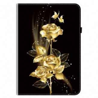 Étui Samsung Galaxy Tab S10 Plus / S9 FE Plus / S9 Plus Roses Dorées