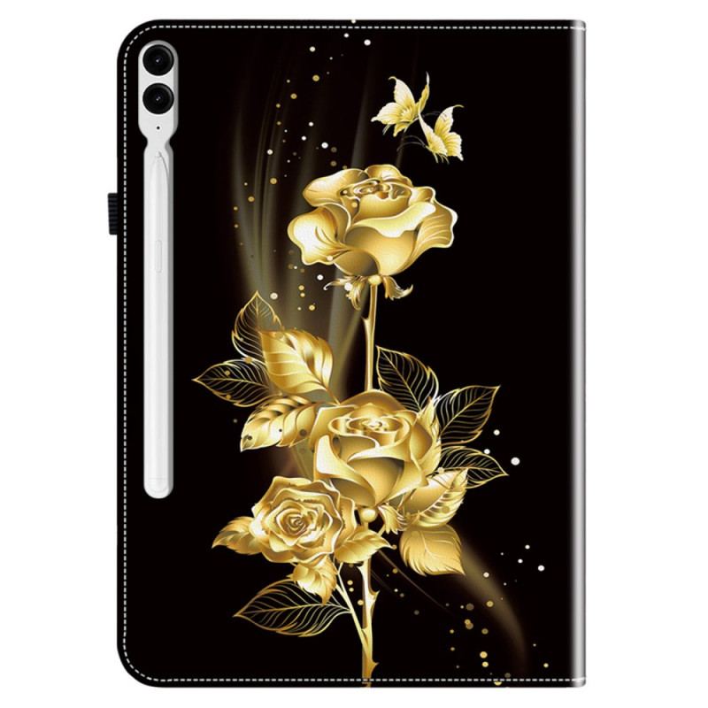 Étui Samsung Galaxy Tab S10 Plus / S9 FE Plus / S9 Plus Roses Dorées