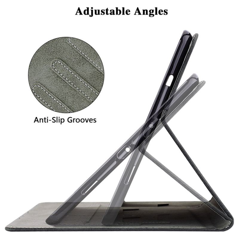 Housse Samsung Galaxy Tab S10 Plus / S9 Plus Effet Daim Petit Tigre