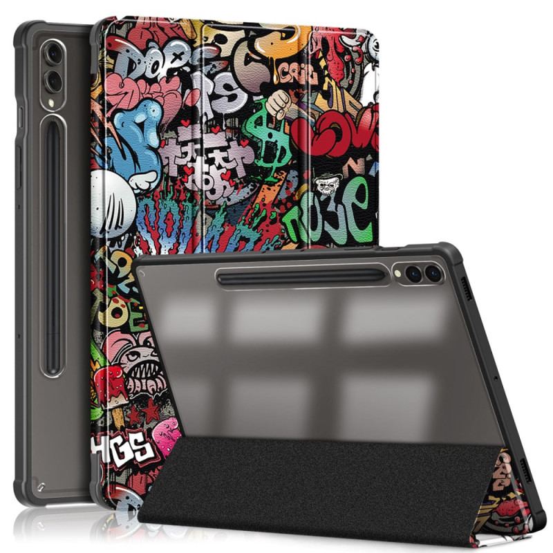 Smart Case Samsung Galaxy Tab S10 Plus / S9 Plus Dos Transparent Graffiti
