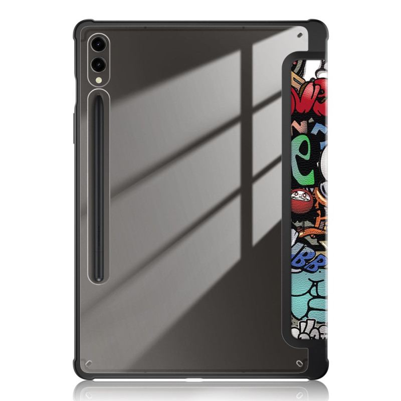 Smart Case Samsung Galaxy Tab S10 Plus / S9 Plus Dos Transparent Graffiti