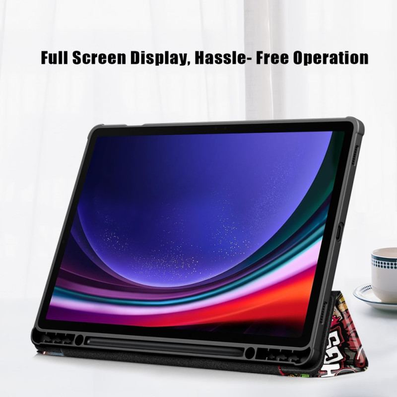 Smart Case Samsung Galaxy Tab S10 Plus / S9 Plus Dos Transparent Graffiti