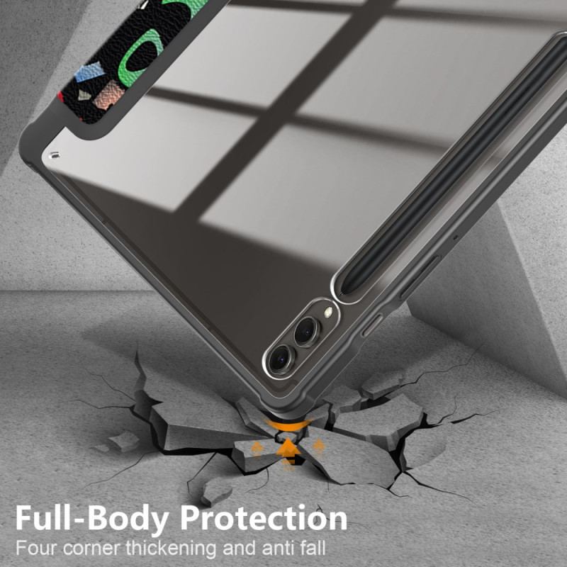 Smart Case Samsung Galaxy Tab S10 Plus / S9 Plus Dos Transparent Graffiti