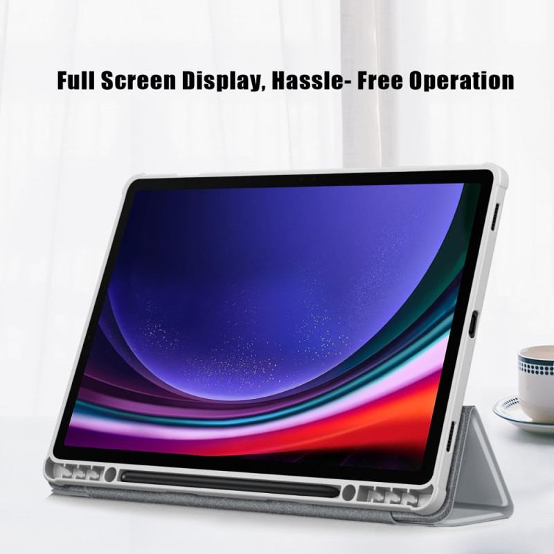 Smart Case Samsung Galaxy Tab S10 Plus / S9 Plus Trois Volets Porte-Stylet