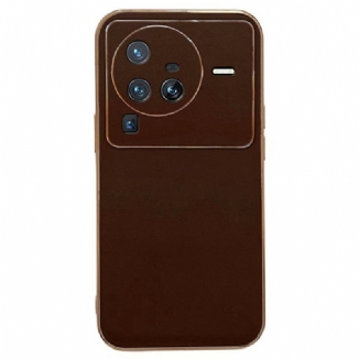 Coque Vivo X80 Pro Véritable Cuir Élégance