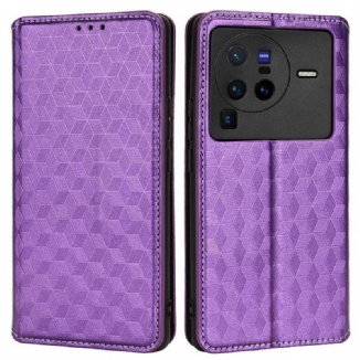 Flip Cover Vivo X80 Pro Cubes 3D