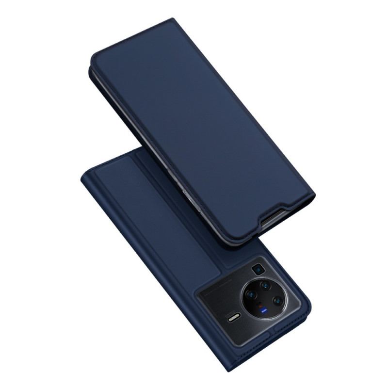 Flip Cover Vivo X80 Pro Skin-Pro Series Dux Ducis