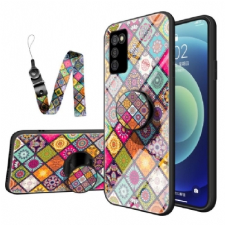 Coque Samsung Galaxy A03s Support Magnétique Patchwork