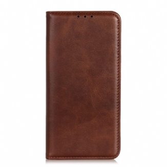 Flip Cover Samsung Galaxy A03s Cuir Fendu Élégance