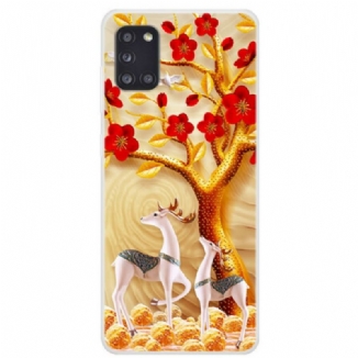 Coque Samsung Galaxy A31 Arbre Doré
