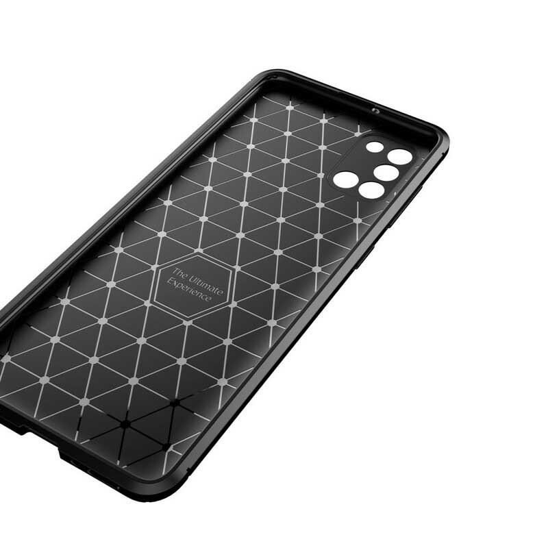 Coque Samsung Galaxy A31 Flexible Texture Fibre Carbone