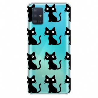 Coque Samsung Galaxy A31 Multiples Chats Noirs