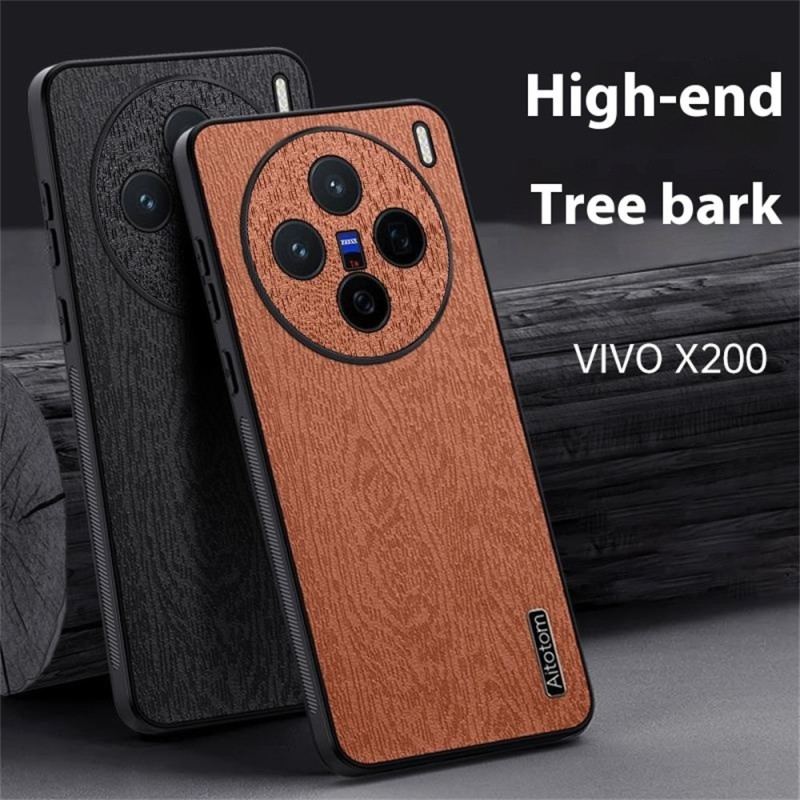 Coque Vivo X200 Effet Bois