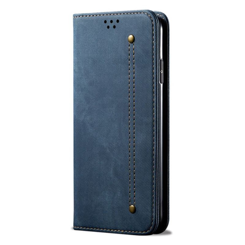 Flip Cover Vivo X200 5G Tissu Jean