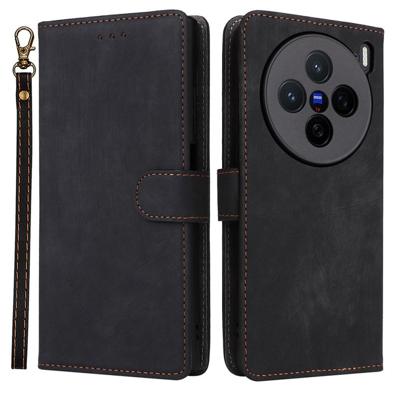 Housse Vivo X200 Effet Daim à Lanière