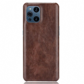 Coque Oppo Find X3 / X3 Pro Effet Cuir Litchi