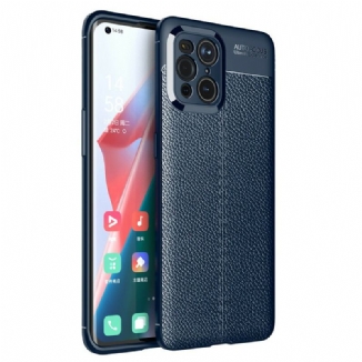 Coque Oppo Find X3 / X3 Pro Effet Cuir Litchi Double Line