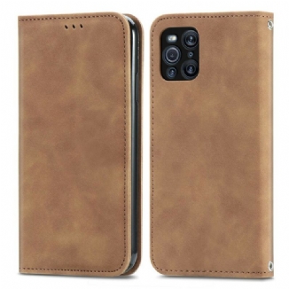 Flip Cover Oppo Find X3 / X3 Pro Simili Cuir Vintage