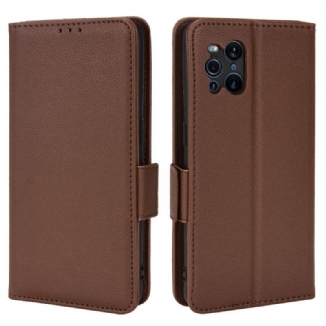 Housse Oppo Find X3 / X3 Pro Rabat Double Litchi New Colors
