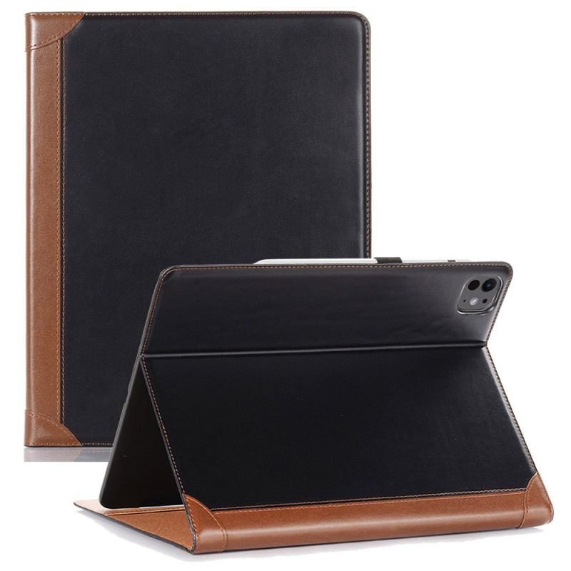 Étui iPad Pro 13 (2024) Simili Cuir Bicolore