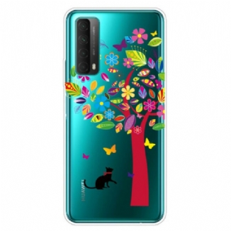 Coque Huawei P Smart 2021 Chat sous l'Arbre