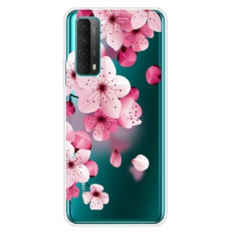 Coque Huawei P smart 2021 Grosses Fleurs Roses