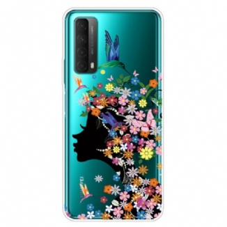 Coque Huawei P Smart 2021 Transparente Fille Fleurie