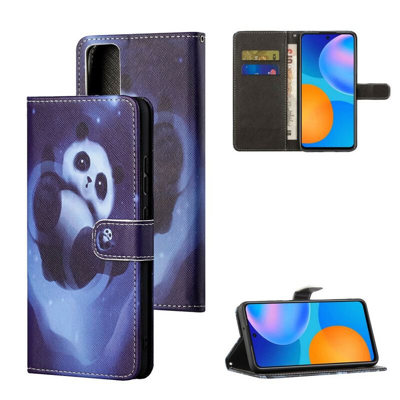 Housse Huawei P Smart 2021 Panda Space à Lanière