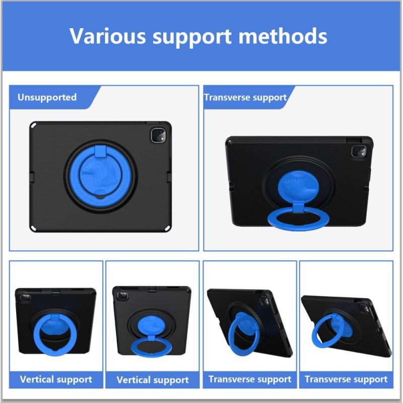 Coque iPad Pro 13 (2025) / 13 (2024) / Air 13 (2025) / (2024) EVA avec Bandoulière et Film Protecteur
