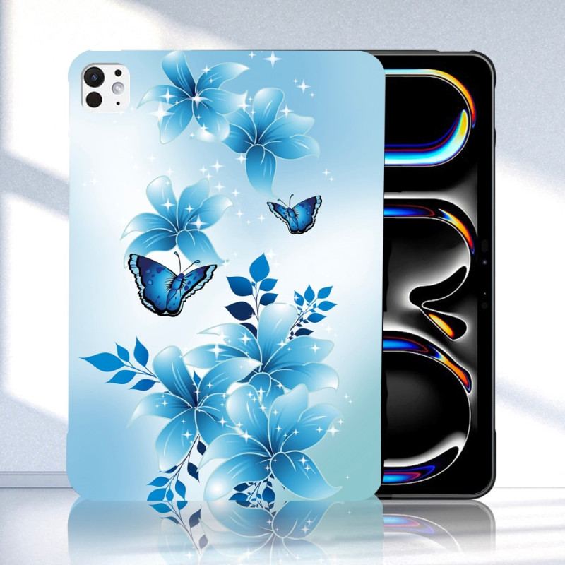 Coque iPad Pro 13 (2025) / 13 (2024) Papillons Bleus