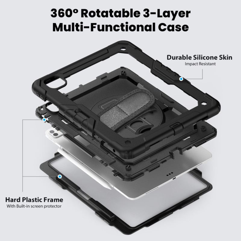 Coque iPad Pro 13 (2025) / 13 (2024) Robuste avec Film de Protection Écran et Bandoulière