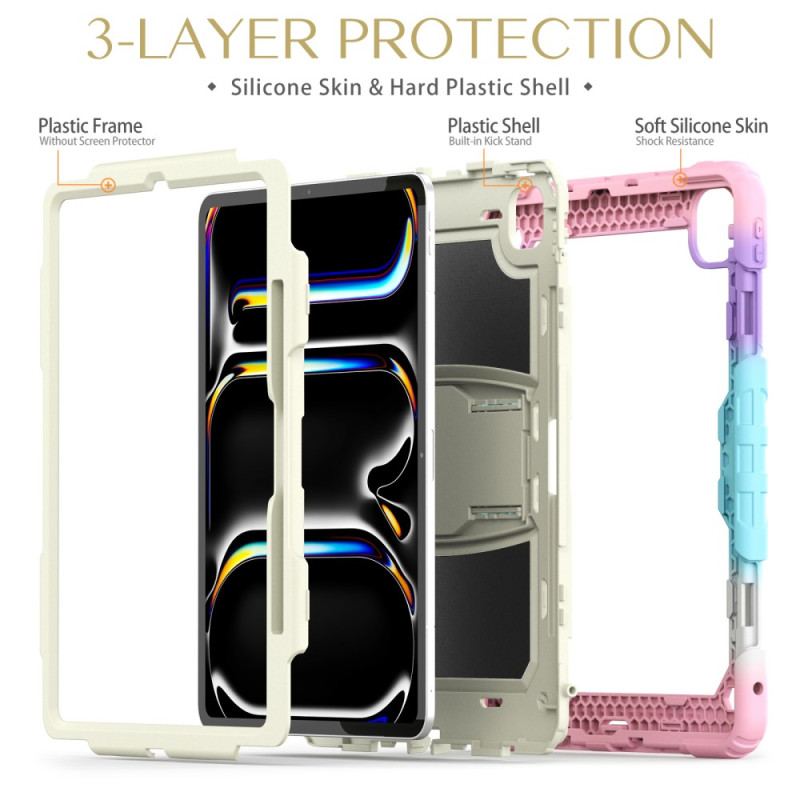 Coque iPad Pro 13 (2025) / 13 (2024) Robuste avec Porte-Stylo et Bandoulière