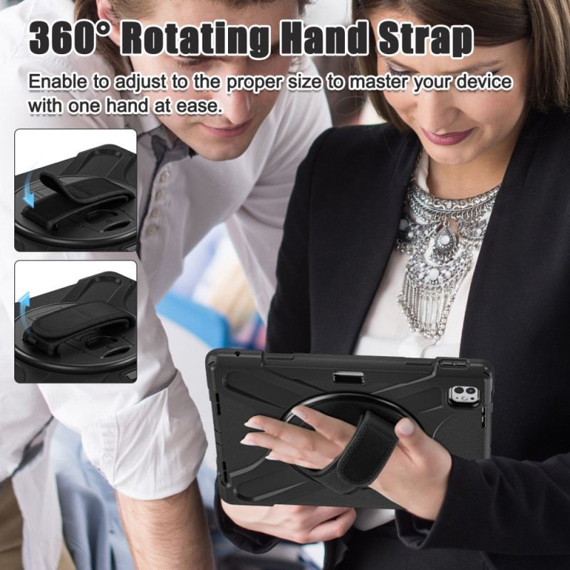 Coque iPad Pro 13 (2025) / 13 (2024) Support, Porte-Stylet et Sangle d'Épaule