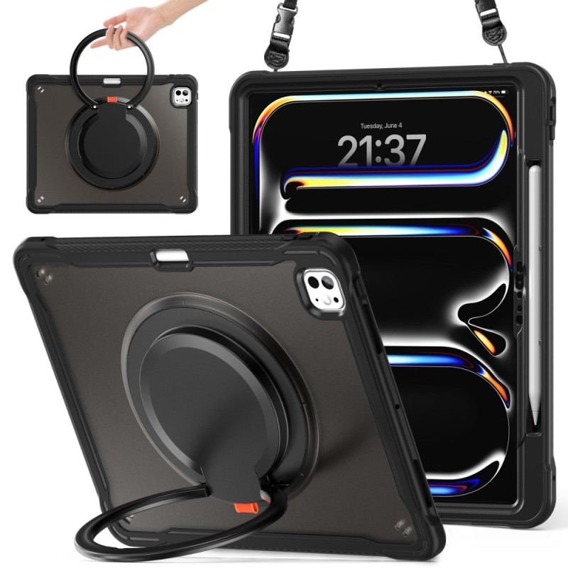 Coque iPad Pro 13 (2025) / 13 (2024) Support Rotatif et Bandoulière