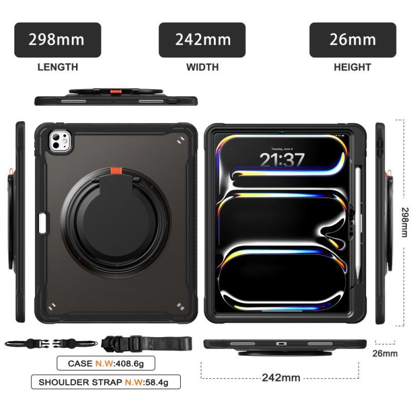 Coque iPad Pro 13 (2025) / 13 (2024) Support Rotatif et Bandoulière
