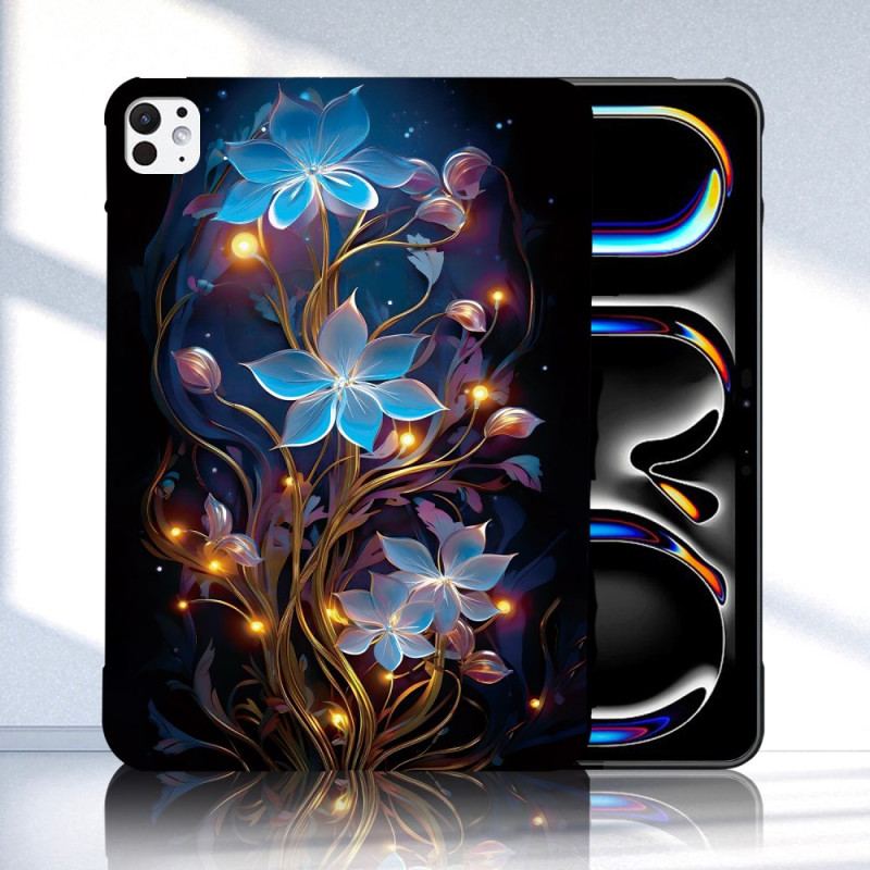 Coque Pad Pro 13 (2025) / 13 (2024) Fleurs Illuminées