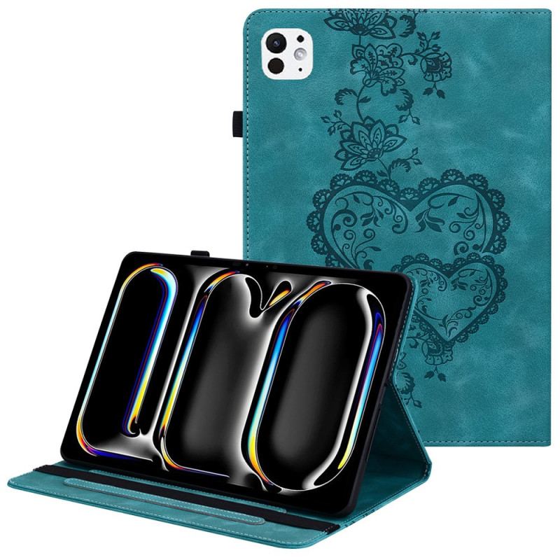 Étui iPad Pro 13 (2025) / 13 (2024) Effet Daim Coeur