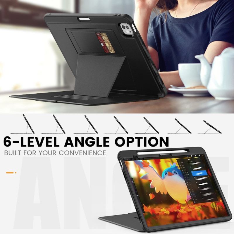 Étui iPad Pro 13 (2025) / 13 (2024) Porte-Cartes et Support Magnétique